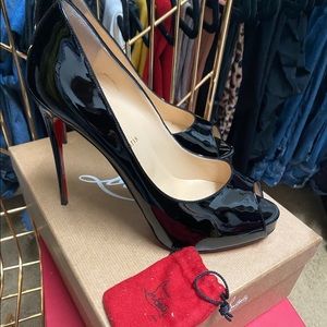 Patent black Christian Loubitons